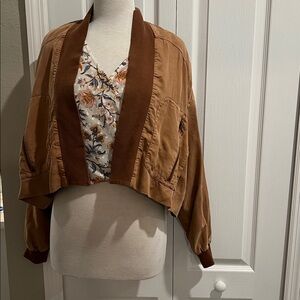 Young Fabulous & Broke Washed Camel Bomber Jacket
